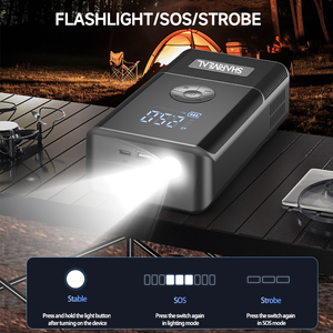 <span class=keywords><strong>6</strong></span> en <span class=keywords><strong>1</strong></span> Gooloo 12V 3000a A3 Portable Smart <span class=keywords><strong>Car</strong></span> Jump Starter Power Bank Batería Kit de compresor de aire incorporado - Product Image 4