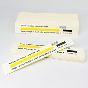 Tarjeta Indicadora Química <span class=keywords><strong>de</strong></span> Vapor Clase 4, Precio <span class=keywords><strong>de</strong></span> Fábrica OTS, Certificaciones EN868-7 ISO11140, Color Amarillo y Negro - Product Image 1