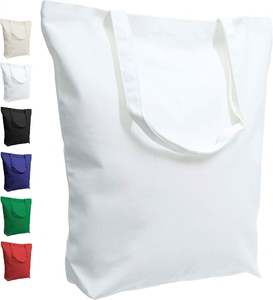 Sacs fourre-tout en coton biologique personnalisés de 12 oz, durables et réutilisables, avec motif lettres et impression sérigraphiée, logo personnalisé - Product Image 1