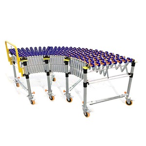 Convoyeur à rouleaux télescopique flexible sans alimentation par gravité, ligne de convoyage extensible à roulettes pour entrepôt - Product Image 5