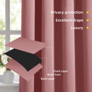 <span class=keywords><strong>Rideaux</strong></span> occultants gris foncé de haute qualité, 190 GSM, à œillets, isolants thermiques, 100 % occultants, <span class=keywords><strong>pour</strong></span> fenêtres - Product Image 4