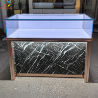 Kiosque de présentation de bijoux en aluminium LED moderne, luxueux, robuste et écologique, sur mesure, pour centre commercial, bijouterie, salle d'exposition