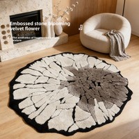 Tapis en soie laitière fait main de style médiéval vintage, motif floral 2026, absorption acoustique, personnalisable, pour table basse