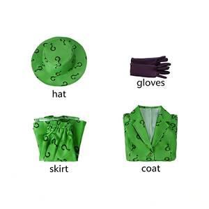 Vestido Corto de Cosplay de Riddler para Mujer, Traje Original de Edward Nygma de Gotham, Disfraz de Villano para Halloween - Product Image 6