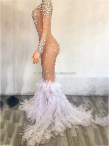 Robe <span class=keywords><strong>de</strong></span> bar <span class=keywords><strong>de</strong></span> nuit, <span class=keywords><strong>combinaison</strong></span> à paillettes nude à manches longues, chanteuse, danseuse, collants <span class=keywords><strong>de</strong></span> performance, costume <span class=keywords><strong>de</strong></span> danse - Product Image 4