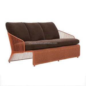 Sofá Individual de Ratán Nórdico para Exteriores, Ideal para Hoteles, Alojamientos, Departamentos, Villas, Patios, Jardines y Balcones, Diseño Hojas de Otoño - Product Image 5