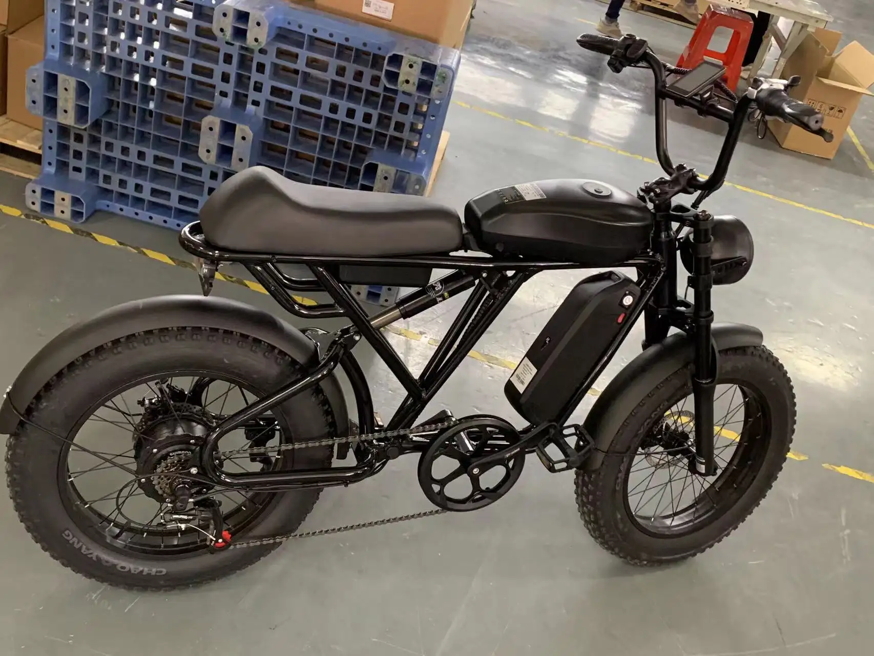 Enduro Ebike In Voorraad Eu Magazijn 20 Inch Volwassenen Fiets 48V 12ah 24ah 7-sp Beach Cruiser Elektrische Dikke Band Fiets