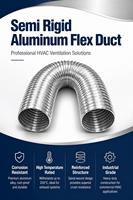 Tuyau de ventilation flexible en métal à interface réglable, soufflet semi-rigide en alliage d'aluminium 10m SR FD-02 pour usage hospitalier et scolaire