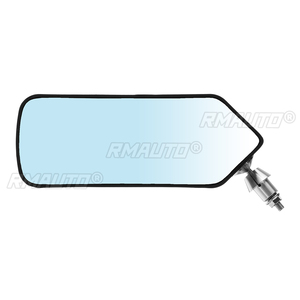 2 Espejos Retrovisores Laterales Universales para Automóvil, Estilo Retro Cuadrado F1, con Superficie de Espejo Azul y Soporte Metálico - Product Image 3