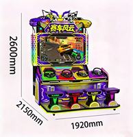 Machine de jeu d'arcade de course automobile pour 4 joueurs, simulateur de conduite à monnayeur pour centre de divertissement familial (FEC)