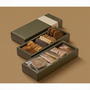 Umwelt freundliche Bäckerei Gebäck Box Verpackung Krepp Pfannkuchen Kuchen Gebäck Brownie Cookie Verpackungs boxen mit Einsätzen Teiler - Product Image 2