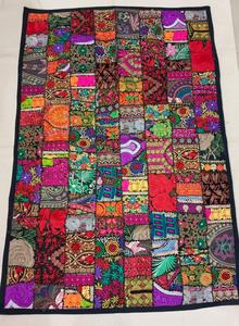 Patchwork indien fait à la main coton Vintage Kantha rideau Mandala tapisserie bohème écologique rideaux fait à la main article mur Art - Product Image 3