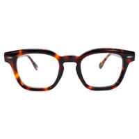 Lunettes Optiques Classiques de Haute Qualité en Acétate Effet Écaille de Tortue, Style Rétro Vintage avec Rivets, Verres de Démonstration Inclus, Unisexe pour Usage Quotidien