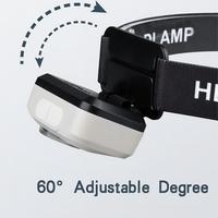 Linterna Frontal LED Recargable de 1200mAh con 5 Modos y Sensor de Movimiento, Lámpara Manos Libres para Reparaciones, Inspecciones y Uso en Talleres