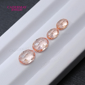 Morgan Pink Cultured Sapphire Oval Faceted Loose Stone For Jewelry Making - Product Image 3