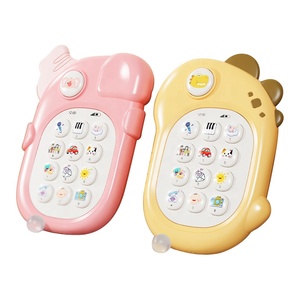Teléfono De Juguete Para Bebés Con Música, Color Rojo, De Plástico Seguro, Para Educación Temprana De 0 A 3 Años