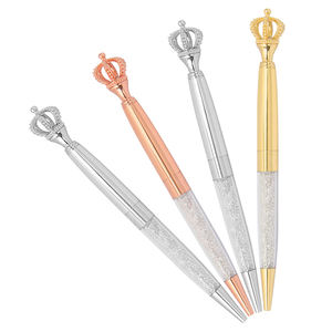 Stylo bille en métal cristal avec logo personnalisé, nouveau design, style sceptre de la reine, style couronne de la reine - Product Image 4