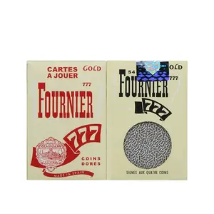 Cartas de jogo de poker, cartas de estampagem de poker, borda dourada, alta qualidade, 777g, espanhola, 270g, cartões de papel, atacado