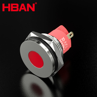 HBGQ19DT-D/J/S voyants lumineux 220v 19mm tête plate en acier inoxydable équipement opération LED IP67 signal étanche Led