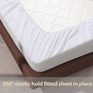 Premium <strong>Fitted</strong> <strong>Sheet</strong> Wholesale High Quality <strong>Deep</strong> Pocket Elastic Super Soft Bed <strong>Sheets</strong> <strong>Fitted</strong> Set for Home - Product Image 6