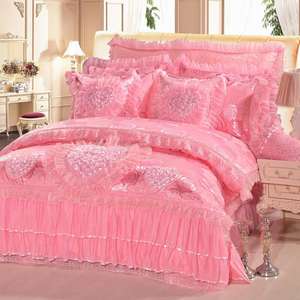 100% Polyester Fairy Princess <strong>Bedding</strong> Set Duvet Cover Set 4-Piece Wedding Kit Twin/ Super King Size 200TC All-Season European - Product Image 6