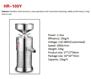 Chuangyu 15KG/Std 100Y 1100W Stein Tahini-Herstellungsmaschine Sesam Tahini-Maschine Preis erzeugen Erdnusscreme - Product Image 4