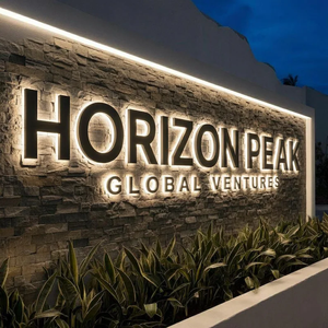 Acrilico Custom metallo <span class=keywords><strong>Storefront</strong></span> esterno a <span class=keywords><strong>Led</strong></span> segno luminoso 3d negozio all'aperto Business Custom <span class=keywords><strong>Led</strong></span> segno - Product Image 2