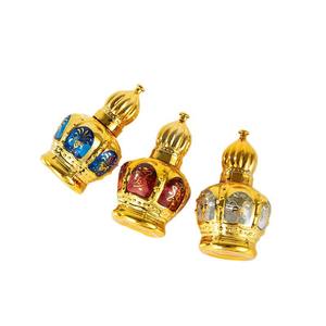 Botella de Perfume Recargable de Vidrio Dorado de 12 ml con Tapas de Bola, Portátil - Product Image 5