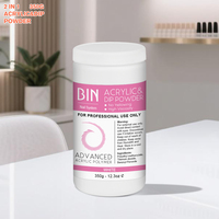BIN Offre Spéciale rose clair blanc couleurs 2 en 1 poudre de trempage acrylique