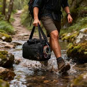 Sac à bandoulière portable en nylon imperméable pour appareil photo reflex, avec fermeture éclair, compatible Canon Sony, vente en gros - Product Image 6