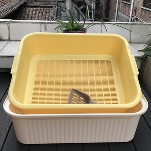 <span class=keywords><strong>Caja</strong></span> <span class=keywords><strong>de</strong></span> <span class=keywords><strong>Arena</strong></span> para Gatos <span class=keywords><strong>de</strong></span> PVC <span class=keywords><strong>de</strong></span> Doble Capa, Antiolor, Rectangular, <span class=keywords><strong>de</strong></span> Gran Tamaño, para Gatos, Conejos y Tortugas - Product Image 3