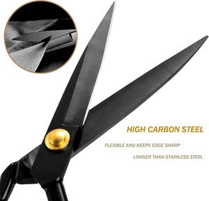 High Quality Stainless Steel Heavy Duty Clothing Tailoring <b>Scissors</b> Smooth Edge DIY Grade <b>Sewing</b> Accessories Soft Grip Plastic - Product Image 3