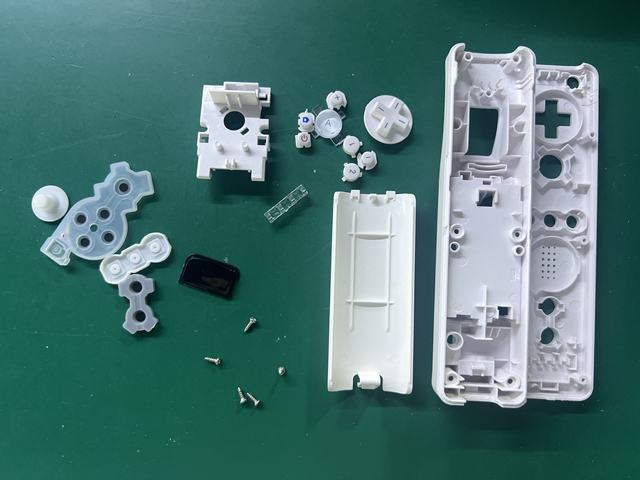 For Wii Remote Front and Back Shell Sets With Buttons Rubbers Screws Replacement Parts for Wii