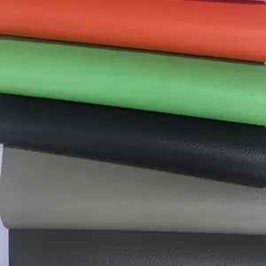 Đầy Màu Sắc Tái Chế PVC Vật Liệu Màu Đen Da Meter Sofa Đồ Nội Thất PVC Vải Dệt May Giả Da Cho Ghế Xe