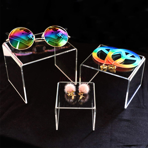Espositore da Boutique, Set di 3 Supporti a Forma di U in PMMA, Espositore <span class=keywords><strong>per</strong></span> Gioielli in Acrilico Trasparente - Product Image 4