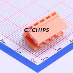 HT396R-05P-14-00A Wire-to-<b>Board</b> <b>Pin</b> Header Bent Lead Through Hole,P=3.96mm Connector 1x5P 3.96mm Right Angle Insert 5P - Product Image 2