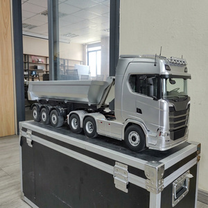 Nouvelle remorque benne électrique à trois essieux en alliage 1/14 Kabolite K770S-102 pour le transport d'engins de chantier, compatible avec K770S - Product Image 1