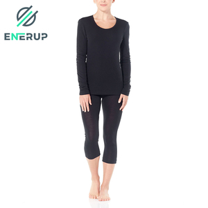 <span class=keywords><strong>Blusa</strong></span> de <span class=keywords><strong>manga</strong></span> <span class=keywords><strong>larga</strong></span> con cuello de tortuga para hombre, ropa interior térmica ecuestre, capa Base, Enerup Onsie, conjunto de 2 piezas, S-XXL de lana merina - Product Image 4