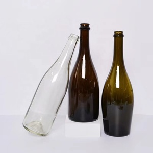 Venda Direta de Fábrica Garrafa de Vidro Transparente Âmbar Verde de 750 ml para Champanhe - Product Image 5