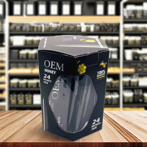 Empaque OEM para <span class=keywords><strong>Miel</strong></span> <span class=keywords><strong>de</strong></span> Acero Duro con Gelatina Natural y Polen <span class=keywords><strong>de</strong></span> <span class=keywords><strong>Abeja</strong></span>, 24 Sobres en Cajas Rígidas con Recubrimiento UV y Materiales Reciclados - Product Image 2