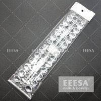Échantillons de pratique clairs taille unique vernis à ongles en gel nuancier forme de coeur conseils d'affichage des ongles