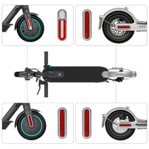 ที่หุ้มดุมล้อพลาสติกสีเงิน1ชุด4ชิ้นแผ่นสะท้อนแสงสีแดงสำหรับสกู๊ตเตอร์ M365 Mi 2-เพิ่มความปลอดภัยในการมองเห็นติดตั้งง่าย - Product Image 4