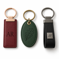 Ensemble d'étiquettes personnalisées en cuir avec porte-clés, logo personnalisable, pour entreprise, vente en gros, souvenir, en vrac, fabricant d'usine, porte-clés