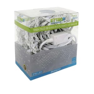 5m IP65 LED-lichtslinger voor buiten met 216 koudwitte koperen lampjes, watereffect, verlengbare connector voor feesten - Product Image 1