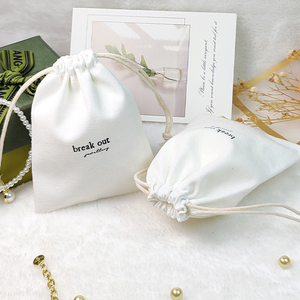 Sac à Poussière Écologique en Satin de Coton Naturel pour Chaussures et Sacs à Main, <span class=keywords><strong>Pochette</strong></span> à Cordon en Mousseline Bio Personnalisée avec Logo Imprimé - Product Image 3
