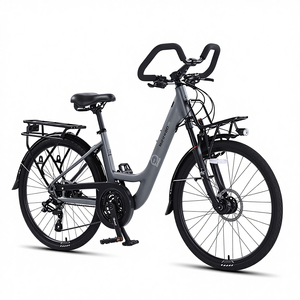 Bicicleta de Montaña para Viajes de Larga Distancia, con Doble Freno de Disco, Cambio de Marchas, Manubrio de Mariposa de 26 Pulgadas, Cuadro Curvo - Product Image 1