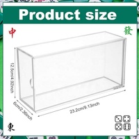 Boîte de rangement pour cartes de mahjong américain en acrylique, taille standard 160, transparente, 1,2 pouce, moderne, écologique, lavable, polie