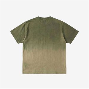 T-shirt <span class=keywords><strong>Uomo</strong></span> Personalizzata con Sfumatura Dip-Dye, Cotone Pesante 100%, Lavaggio Acido Vintage, Grafica <span class=keywords><strong>Gotica</strong></span> con Lettere, Streetwear Oversize - Product Image 3