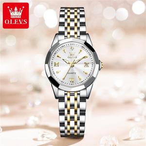   Montre de luxe OEM 9998 en acier inoxydable pour homme, étanche, calendrier, lumineuse, élégante, cadeau, montre à quartz pour femme - Product Image 1