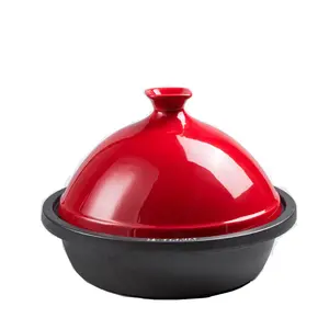 Mcooker 2025 tráng men gang kim loại nấu ăn thiết kế mới Hà Lan lò Tajine tagine nồi